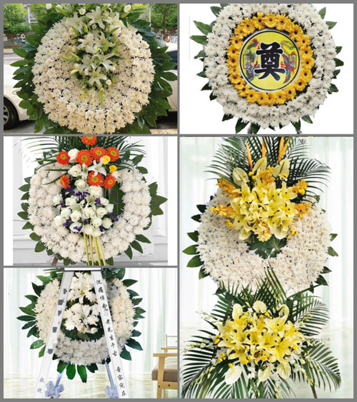 安徽安庆市潜山县官庄镇戈元村花圈速递
